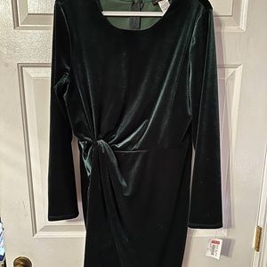 Green Velvet Longsleeve Coco/Party Dress